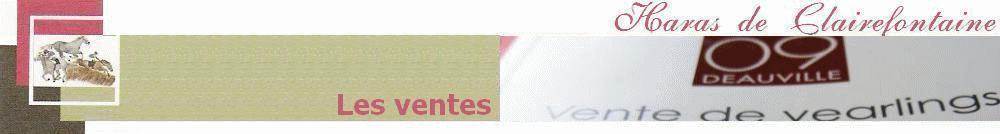 Prsentation dtaille des chevaux prpars par le Haras de Clairefontaine (Marie-Laure Collet) aux prochaines ventes Arqana, Goffs, Tattersalls, Osarus, Keeneland...